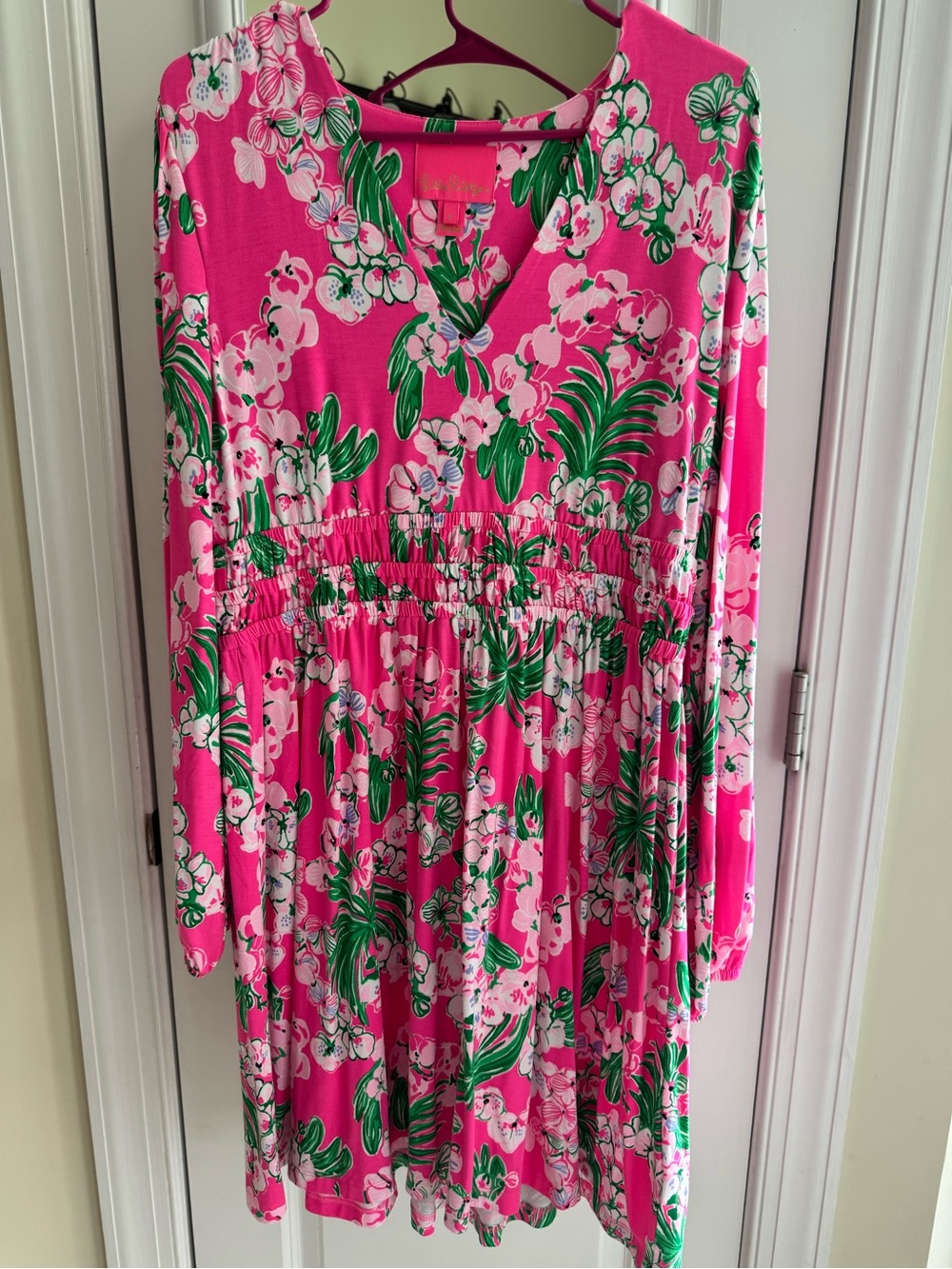 Lilly Pulitzer Calla V-Neck Dress in Roxie Pink Worth a Look Print - Picture 5 of 5